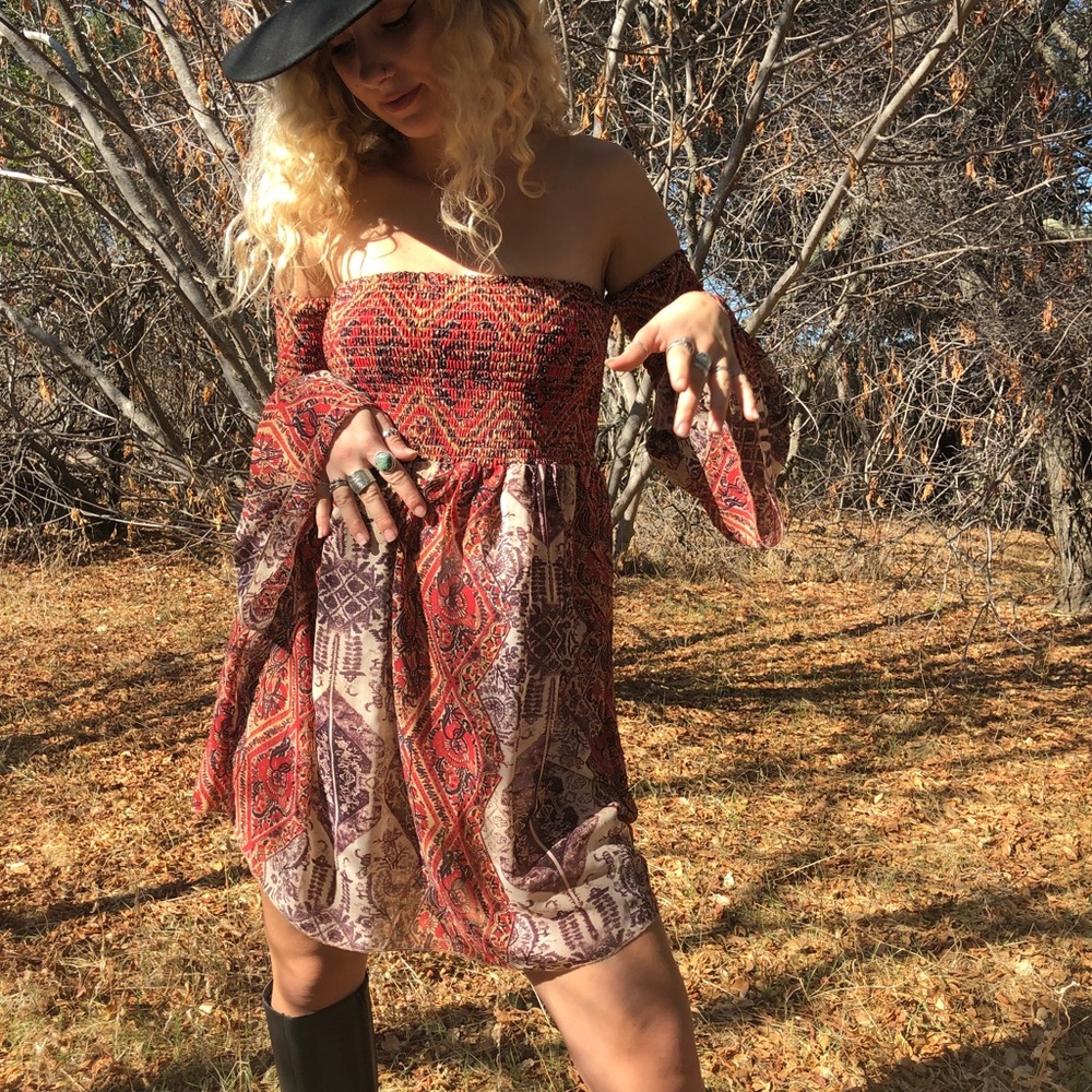 Paisley Off the Shoulder Sundress